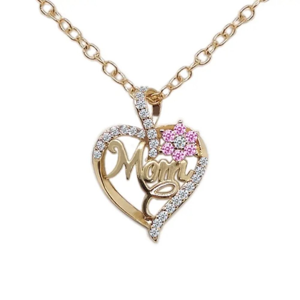 Mom Heart Necklace - Picture 2 of 4